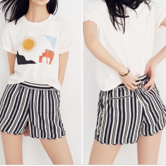 Madewell Pants - Madewell striped linen shorts